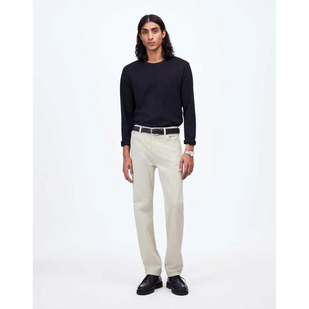 MADEWELL The Allday 1991 Straight Pant 34x34 Cream Off White Chino NEW NS352